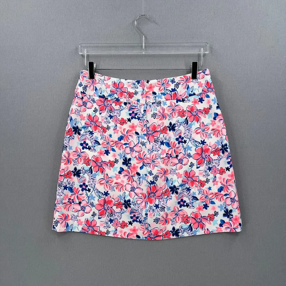 LILLY PULITZER Jonas High Waist Skort Womens 8 Resort White Party Like a Lobstar - Picture 6 of 16